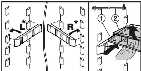 LIEBHERR CNEF 4015 - Utiliser la tablette de rangement composée de deux parties - 1
