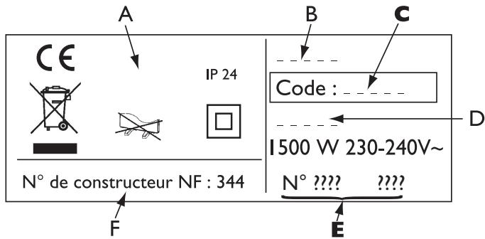 SAUTER MARAPI - Les références du radiateur sèche-serviettes - 1