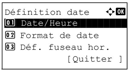 KYOCERA KM 1500 & KM-1500,MV - Configuration de la date et de l'heure - 12