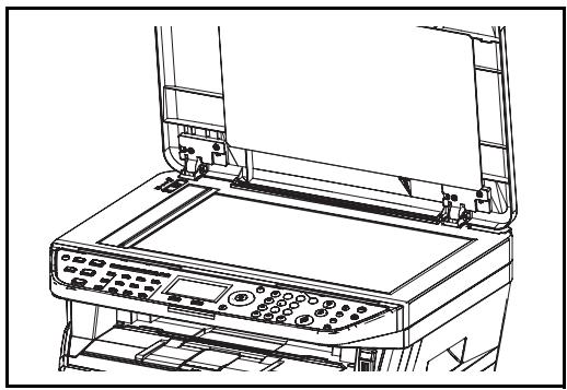 KYOCERA KM 1500 & KM-1500,MV - Mise en place des originaux sur la glace d'exposition - 1