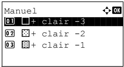 KYOCERA KM 1500 & KM-1500,MV - Réglage de la densité - 3