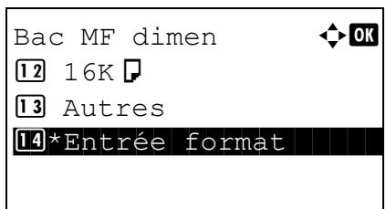 KYOCERA KM 1500 & KM-1500,MV - Sélection du format de papier et du type de support pour le bac MF - 5