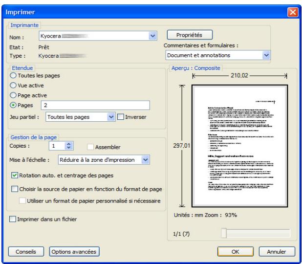 KYOCERA KM 1500 & KM-1500,MV - Impression - Impression à partir d'une application - 1
