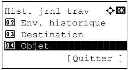 KYOCERA KM 1500 & KM-1500,MV - Réglage de l'objet de l'e-mail - 1