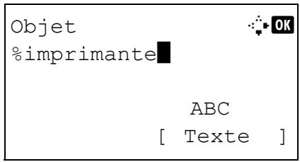 KYOCERA KM 1500 & KM-1500,MV - Réglage de l'objet de l'e-mail - 2