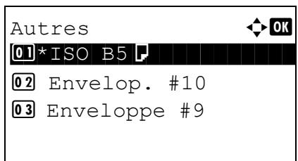 KYOCERA KM 1500 & KM-1500,MV - Sélection du format de papier et du type de support pour le bac MF - 6