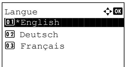KYOCERA KM 1500 & KM-1500,MV - Sélection de la langue d'affichage ([Langue]) - 3