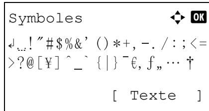 KYOCERA KM 1500 & KM-1500,MV - Sélection du type de caractères - 3