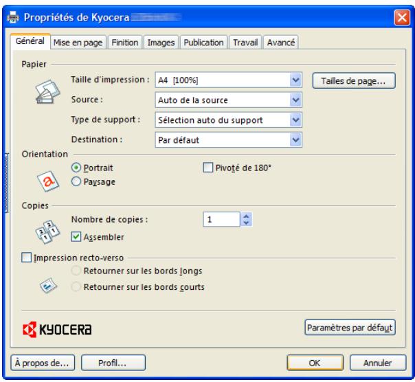 KYOCERA KM 1500 & KM-1500,MV - Impression - Impression à partir d'une application - 2