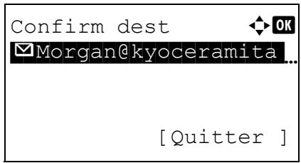 KYOCERA KM 1500 & KM-1500,MV - Confirmation de la destination actuelle - 2