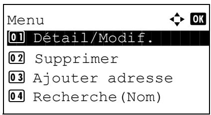 KYOCERA KM 1500 & KM-1500,MV - Modification d'une destination - 4