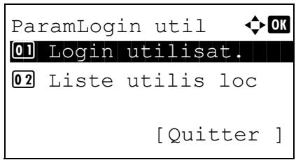 KYOCERA KM 1500 & KM-1500,MV - Activation/désactivation de l'administration des connexions d'utilisateurs - 5