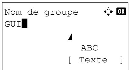 KYOCERA KM 1500 & KM-1500,MV - Saisie du nom de groupe - 2