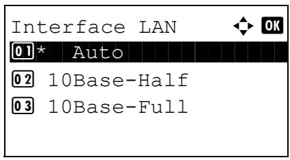 KYOCERA KM 1500 & KM-1500,MV - Configuration d'interface LAN - 5
