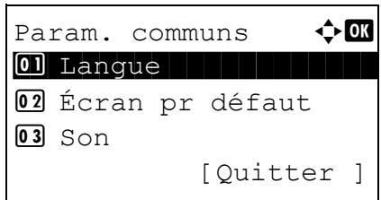 KYOCERA KM 1500 & KM-1500,MV - Sélection de la langue d'affichage ([Langue]) - 2