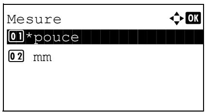 KYOCERA KM 1500 & KM-1500,MV - Modification de l'unité de mesure - 3