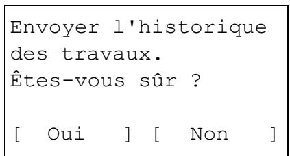 KYOCERA KM 1500 & KM-1500,MV - Transmission manuelle de l'historique du journal des travaux - 2