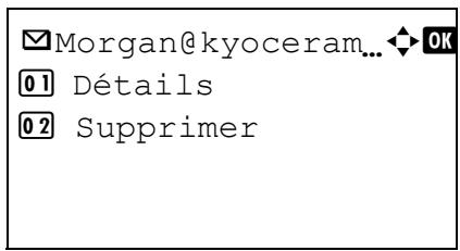 KYOCERA KM 1500 & KM-1500,MV - Écran de confirmation de destination - 2