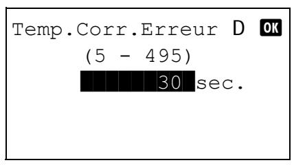 KYOCERA KM 1500 & KM-1500,MV - Temporisation de correction d'erreur - 5