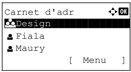 KYOCERA KM 1500 & KM-1500,MV - Recherche dans le carnet d'adresses - 2