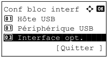 KYOCERA KM 1500 & KM-1500,MV - Interface en option (paramètre de la carte d'interface en option) - 3