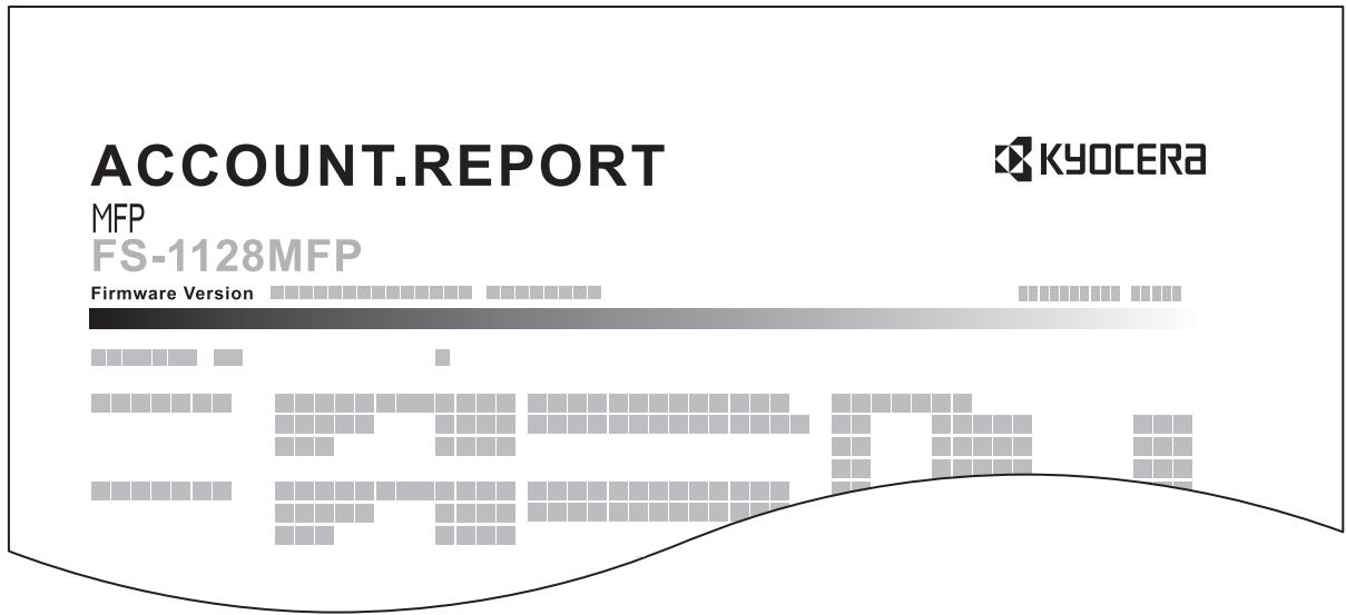 KYOCERA KM 1500 & KM-1500,MV - Impression d'un rapport de comptabilité - 1