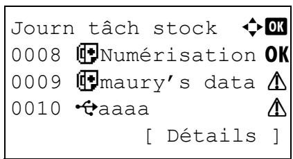 KYOCERA KM 1500 & KM-1500,MV - Affichage du journal des stockages - 2