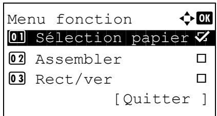 KYOCERA KM 1500 & KM-1500,MV - Selection du bac MF - 1