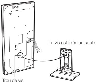 SHARP BD-HP90S,MV - Faites correspondre le trou de vis du lecteur et le socle. - 1