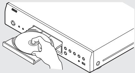 DENON DBT 1713UD & DBT1713,MV - Placez le disque sur le tiroir, l'étiquette vers le haut. - 1