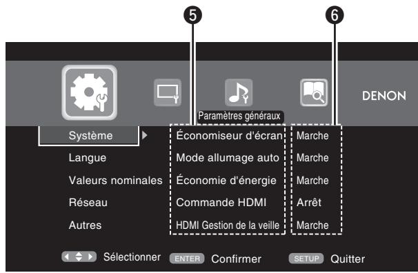 DENON DBT 1713UD & DBT1713,MV - Écran de sélection du menu (menu initial) - 3