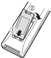 SHARP BD-HP21,MV - Insertion des piles dans la télécommande - 3