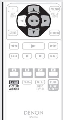 DENON 2500BT & DVD-2500BT,MV - Appuyez sur picture ADJUST. le statut actuellement réglé s'affiche. - 2
