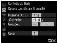 NIKON D500,MV - : Modifiez les réglages du flash. - 2
