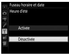 NIKON D500,MV - Active ou désactive l'heure d'étalonnage. - 1