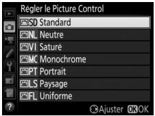 NIKON D500,MV - Sélection d'un picture control - 2