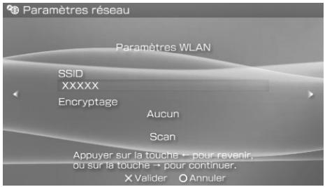 SONY PS3 ULTRA SLIM,MV - Saisissez les informations de definition du point d'accès. - 1