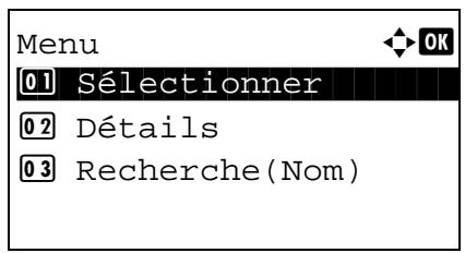 KYOCERA KM 1635 & KM-1635,MV - Recherche dans le carnet d'adresses - 2