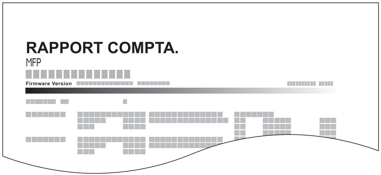 KYOCERA KM 1635 & KM-1635,MV - Impression d'un rapport de comptabilité - 1