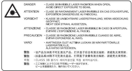 KYOCERA KM 1635 & KM-1635,MV - Sécurité laser (Europe) - 1