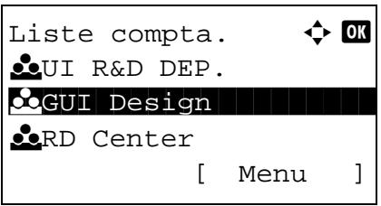 KYOCERA KM 1635 & KM-1635,MV - Modification des informations de compte - 1