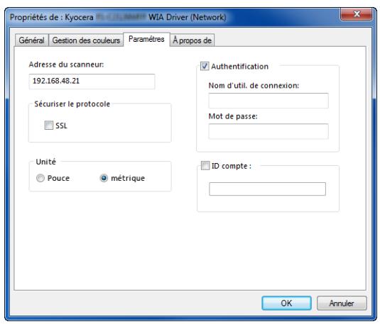KYOCERA KM 1635 & KM-1635,MV - Configuration du pilote WIA (Windows Vista™, Windows® Server 2008 et Windows 7) - 3