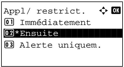 KYOCERA KM 1635 & KM-1635,MV - Application d'une limite de restriction - 7