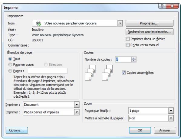 KYOCERA KM 1635 & KM-1635,MV - Impression – Impression à partir d'une application - 1