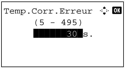 KYOCERA KM 1635 & KM-1635,MV - • Temporisation de correction d'erreur - 5