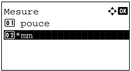 KYOCERA KM 1635 & KM-1635,MV - Modification de l'unité de mesure - 3