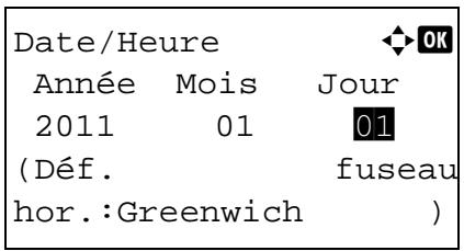 Date/Heure Année Mois Jour 2011 01 01 (Déf. fuseau hor.:Greenwich )