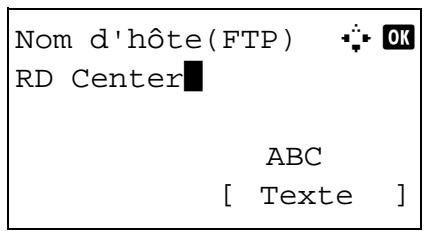 Nom d'hôte(FTP) RD Center ABC [ Texte ]