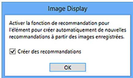 CANON SELPHY CP780,MV - Configuration de la fonction de recommandation de l'élément... - 1