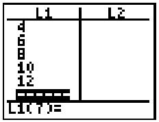TEXAS INSTRUMENTS TI 83 & TI-83,MV - Saisie d'une liste entière - 1
